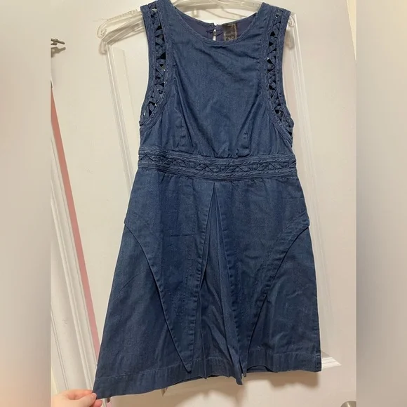 Free People denim dress size 8 - Picture 2 of 5